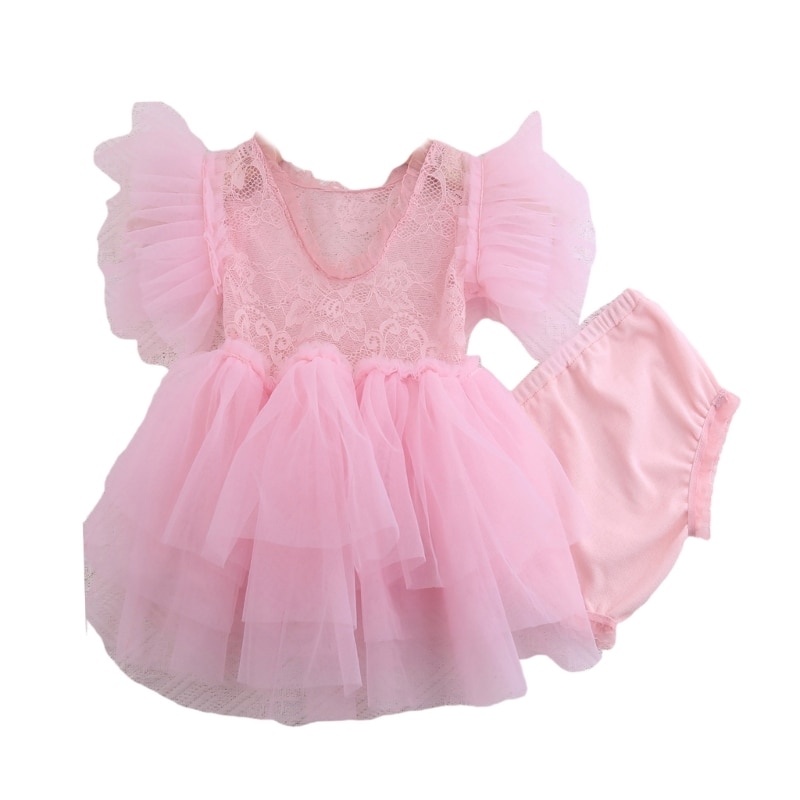 Baby Girl Photography Props Lace Romper Panties Posing Props Newborn Photo Suit