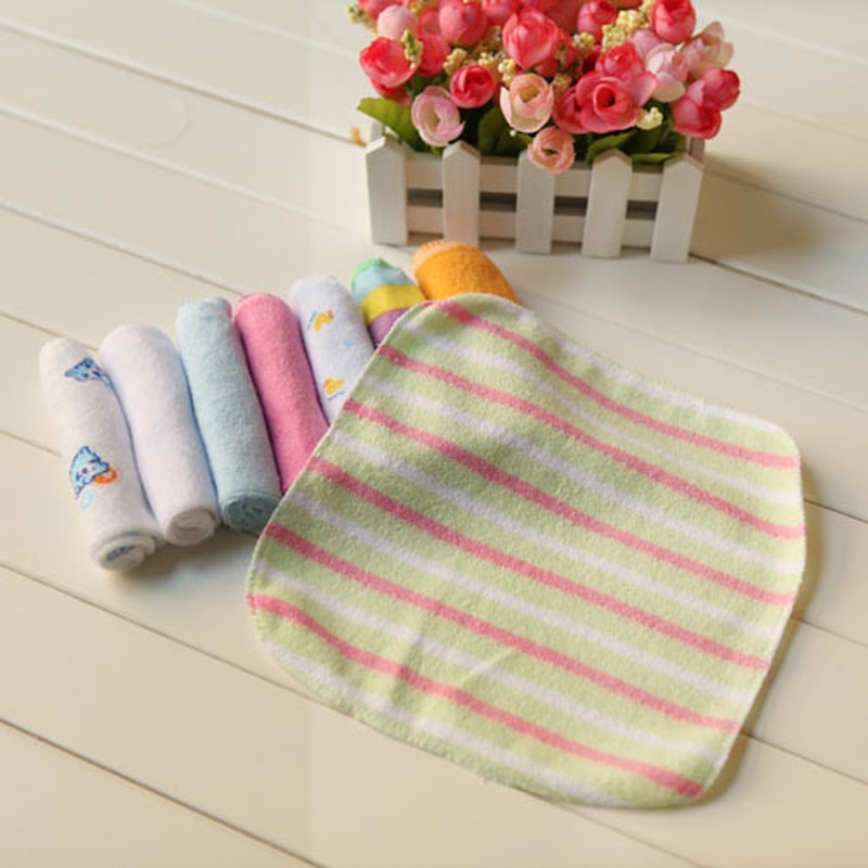 8pcs Baby Soft Cotton Towel Infant Bath Washcloth Kids Bathing Feeding Baby Wipes Cloth