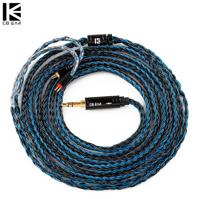 KBEAR ST16 Plus Earphone MMCX Cable Crystal 16 Cores 5N Single Copper Silver-plated Cable MMCX/QDC/2PIN Earbuds Cable MMCX
