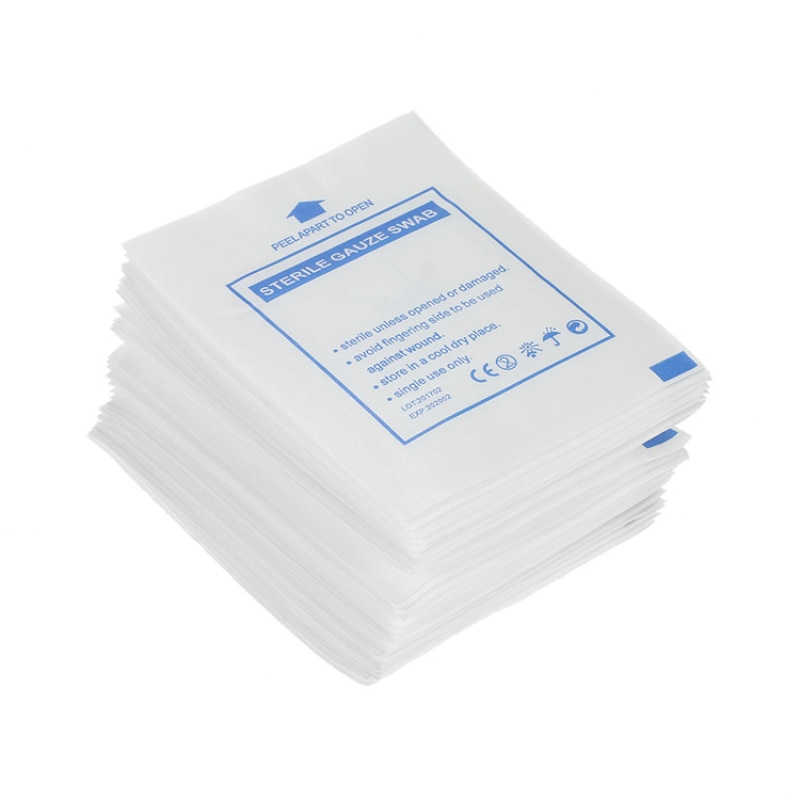 50pcs/lot Adhesive Plasters Healing Sterile Medical Gauze Pad Wound Cotton First Aid Dressing Patches Bandages Care Supplies