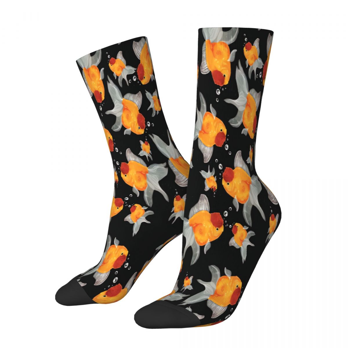 Oranda Goldfish Pattern Design Socks Male Mens Women Autumn Stockings Hip Hop