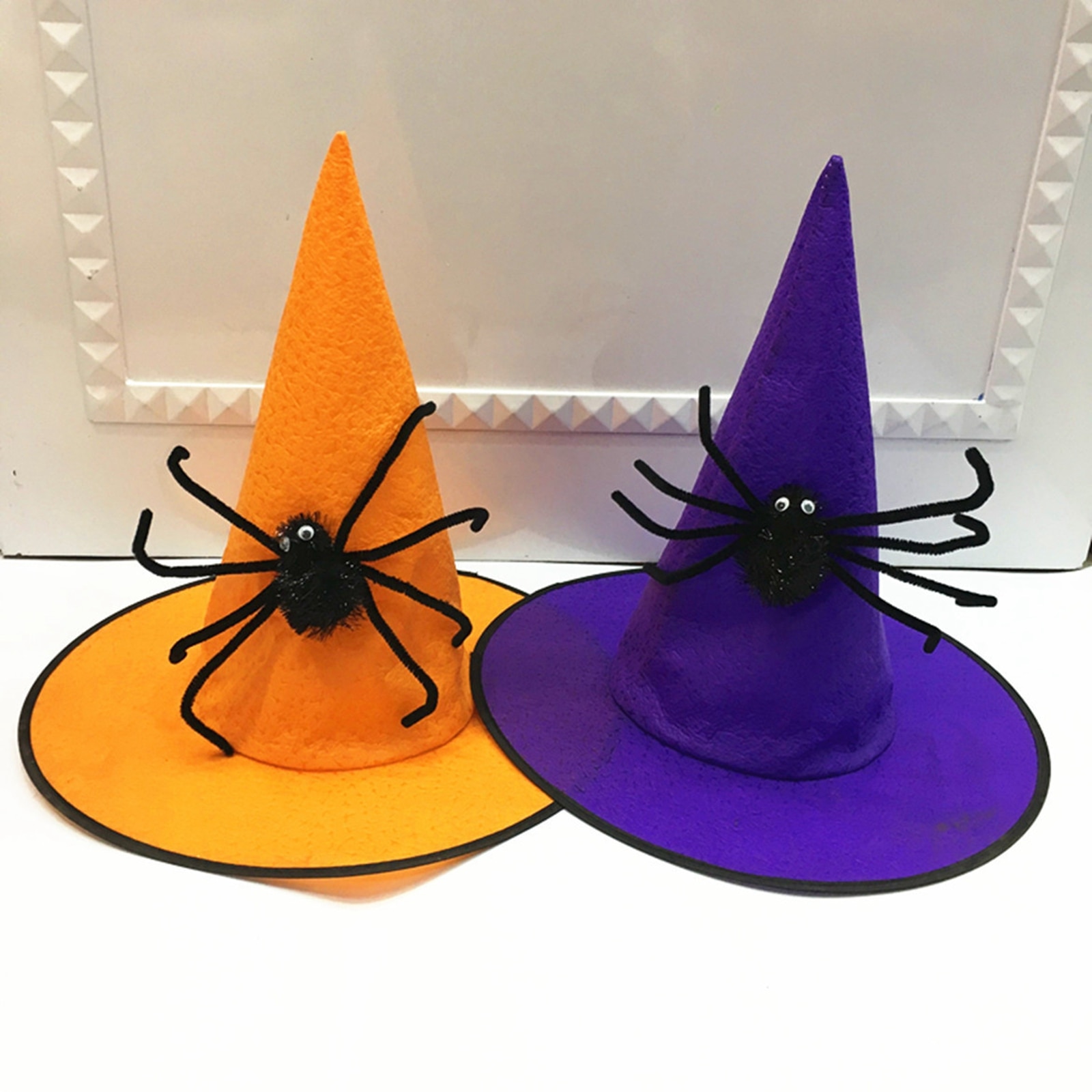 Children Halloween Party Hats Black Spider Witch Hat for Adult Kids Role-Playing Masquerade Cosplay Costume Props Accessory