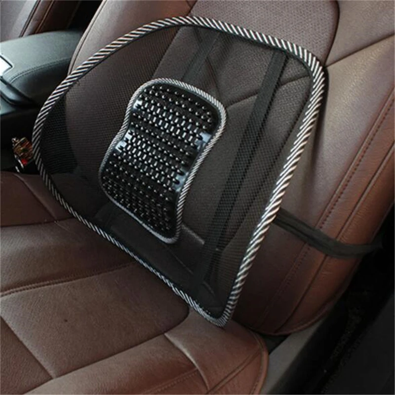 Car Seat Lumbar Support Mesh Ventilate Cushion Pad Black Mesh For Auto Interior Supplies