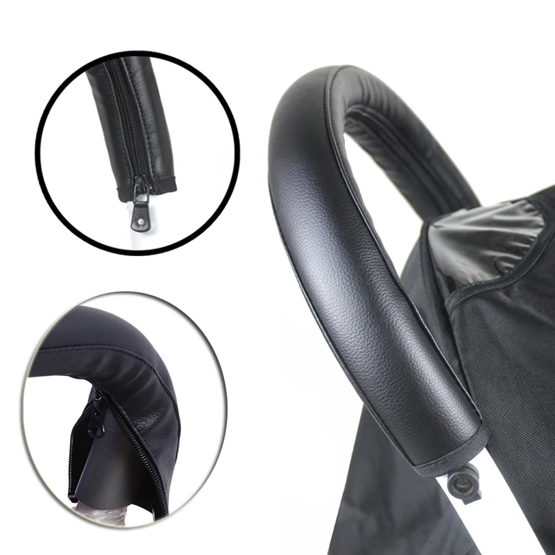 Pram Stroller Accessories Baby Stroller Armrest PU Protective Case Cover For Armrest Covers Handle