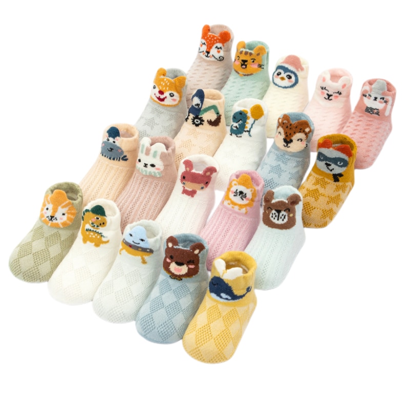 5Pairs Infant Baby Mesh Ankle Socks Children Girls Boy Low Cut Socks Spring Summer Newborn Toddler Sock Kids Clothes Accessories