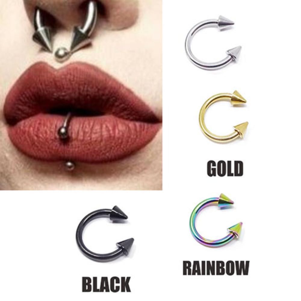 Circular Barbell Lip Piercing Ring Surgical Steel HorseShoe Bar Ring High Quality Nose Piercing Ring for Nose Lip