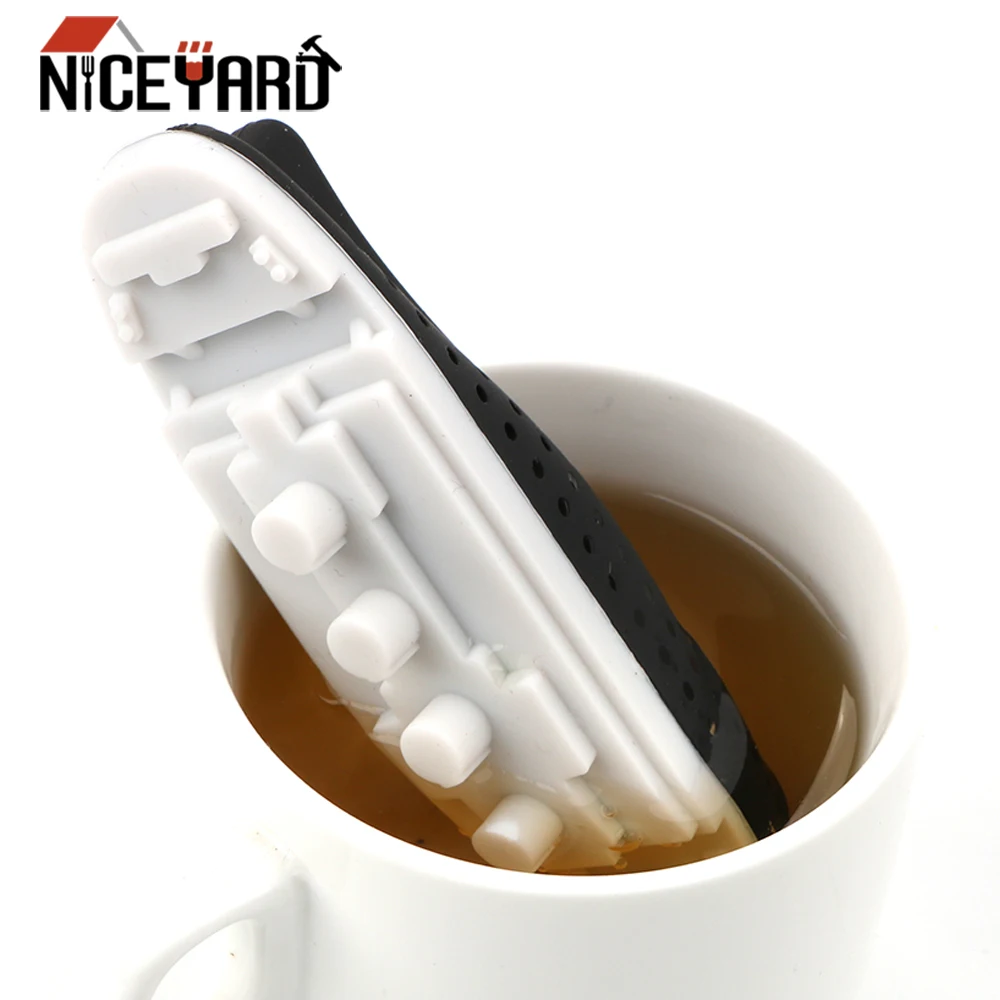 NICEYARD Tea Strainer Titanic Shape Tea Infuser Teaware Herbal Filter Diffuser Empty Silicone Tea