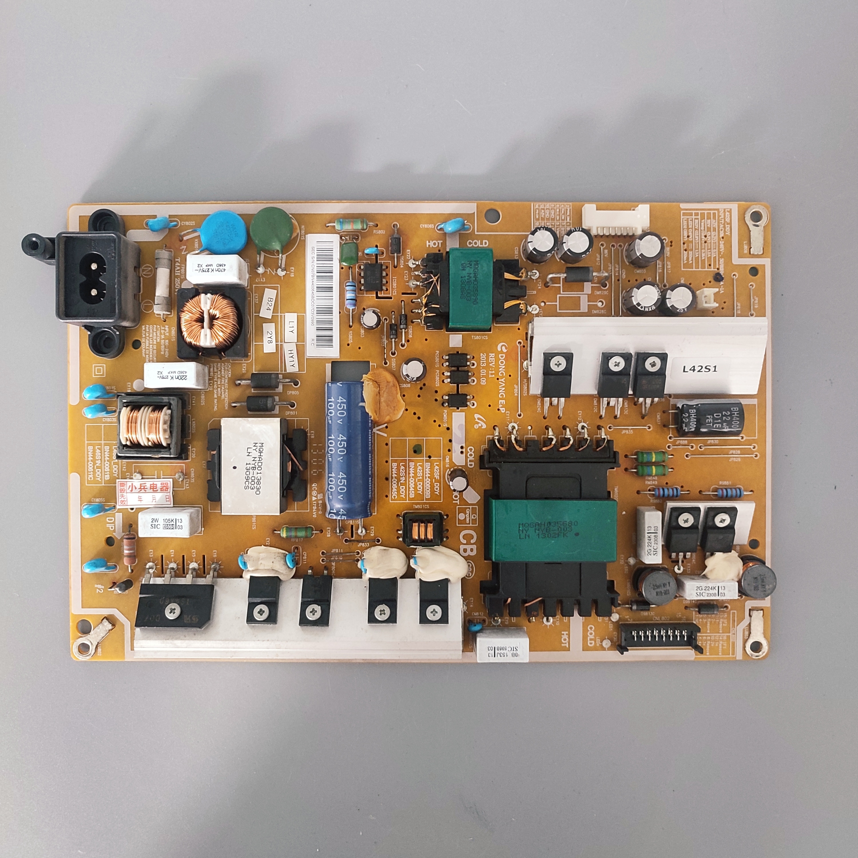 Original and Genuine FOR Samsung HG40AB690 UA40F6300AM POWER SUPPLY BOARD BN44-00645B L42S1-DDY