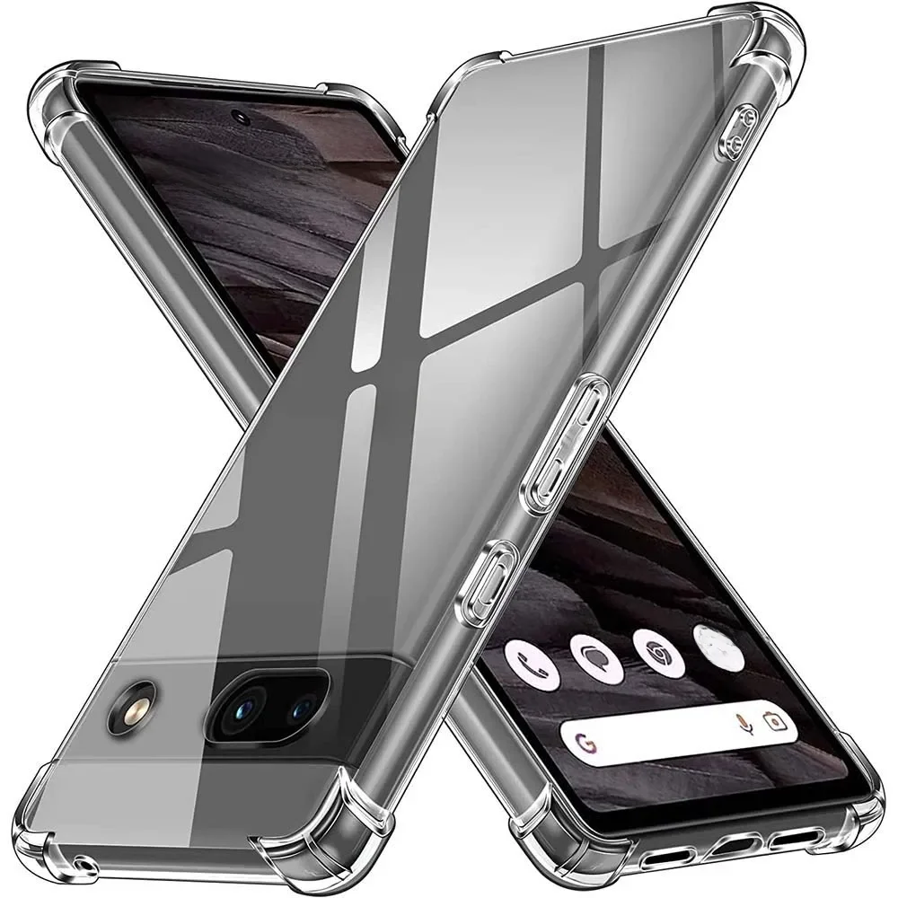 Transparent TPU Case for Google Pixel 8 Pro 7A 7 Pro 6A 6 Pro Phone Case Shockproof soft Silicone