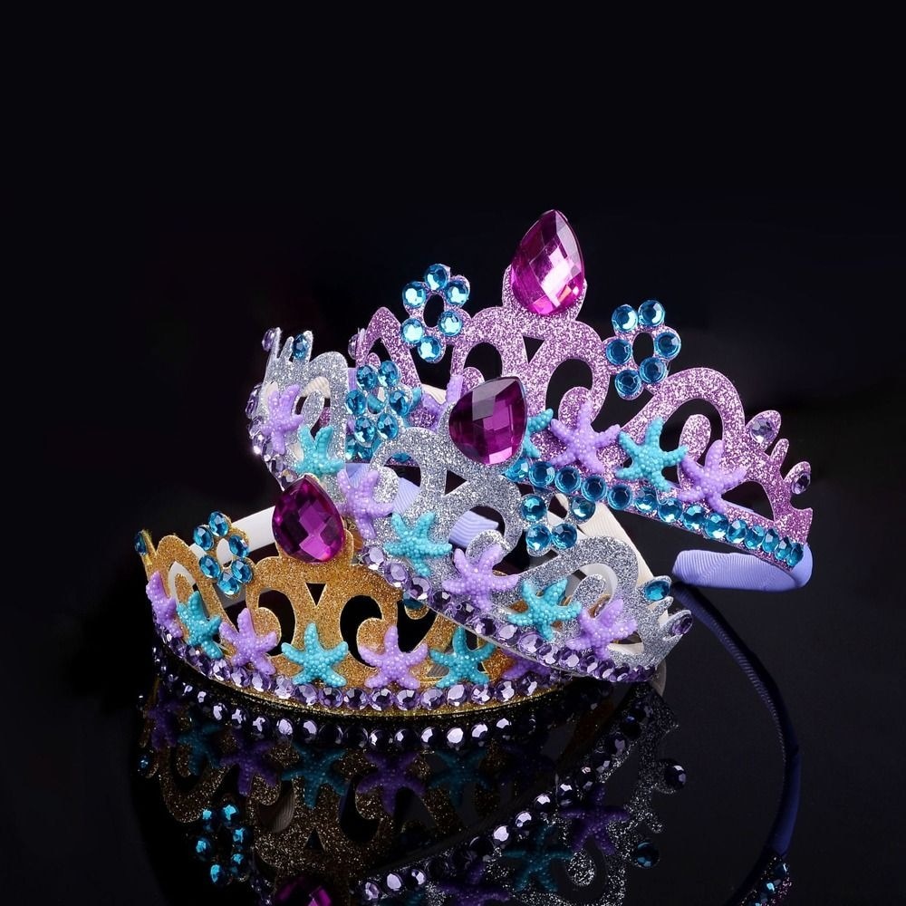 Starfish Mermaid Crown Children Headband Princess Decor Girl Birthday Party Ornament Kids Hairband Cute Hair Accessories