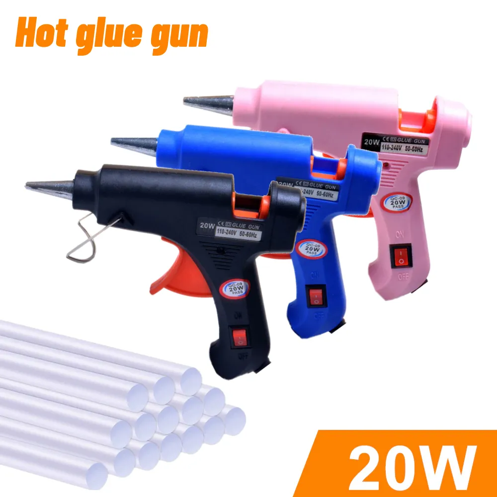 20W Hot Melt Glue Gun DIY Mini Household Industrial Guns Heat Temperature Thermo EU Electric Repair