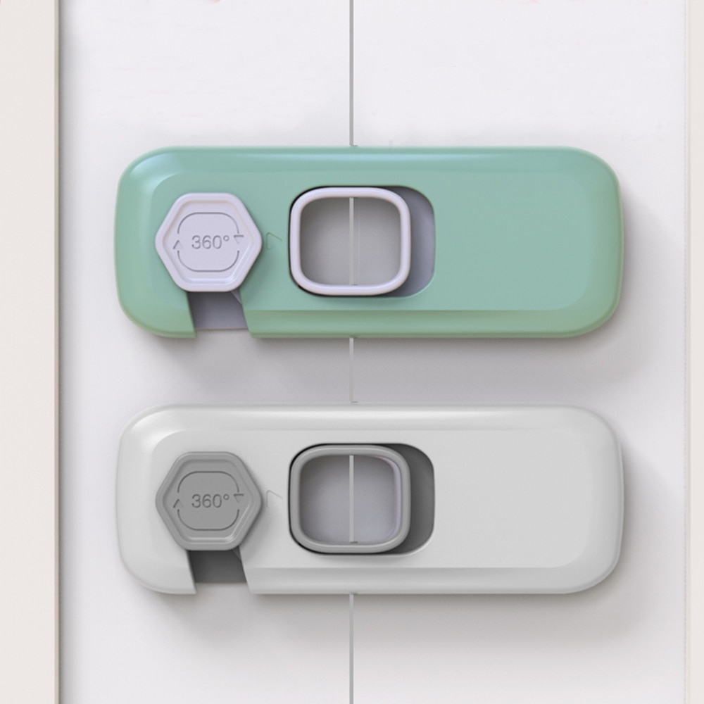 2 PCS Baby Anti-Pinch Freezer Protection Refrigerator Housing Safety Child Safety Lock Closing Buckle Door Locks