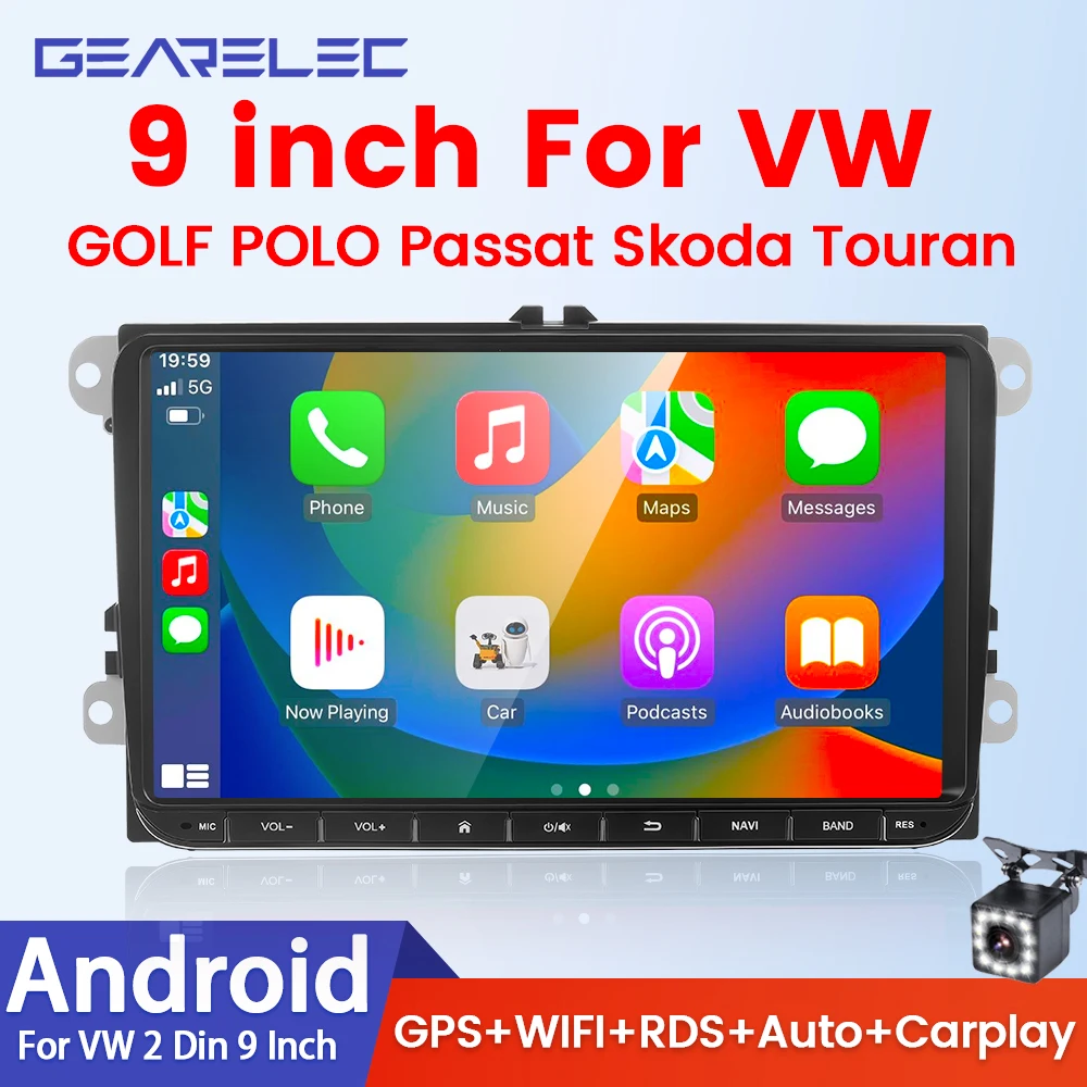 2 din Android For Volkswagen VW Polo Jetta Skoda Octavia Golf 5 7 Touran Car Radio Multimedia Player