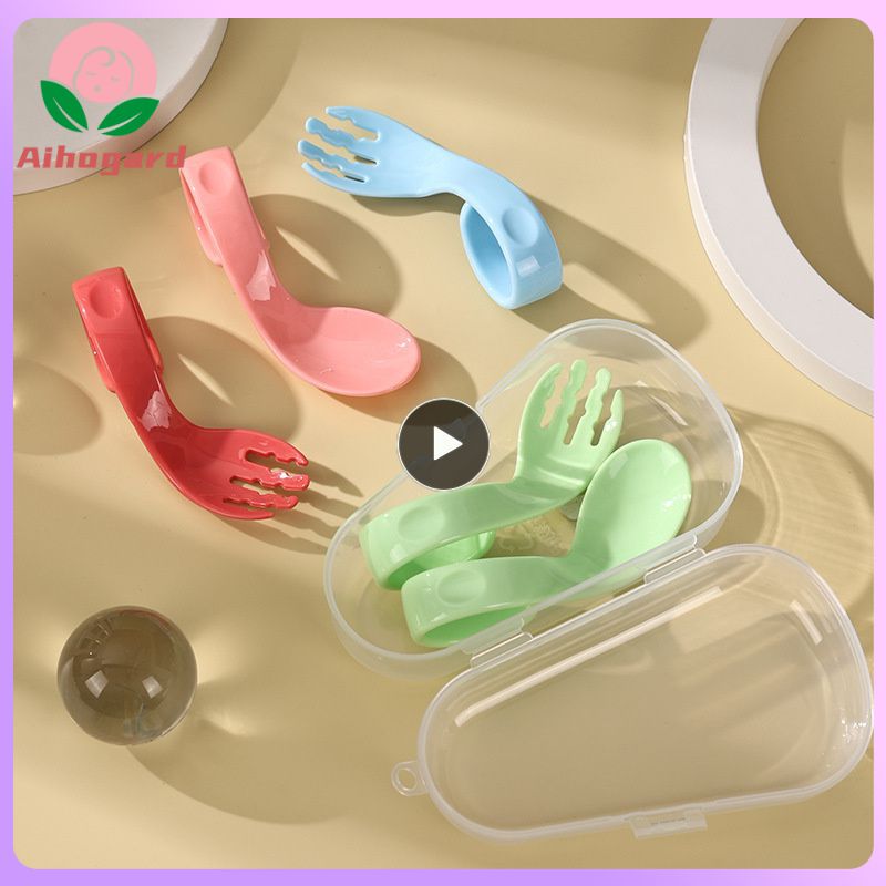 Baby Training Spoon Encourage Self-feeding Ergonomic Handle Infant Self-feeding Easy To Hold And Use Children's Utensils
