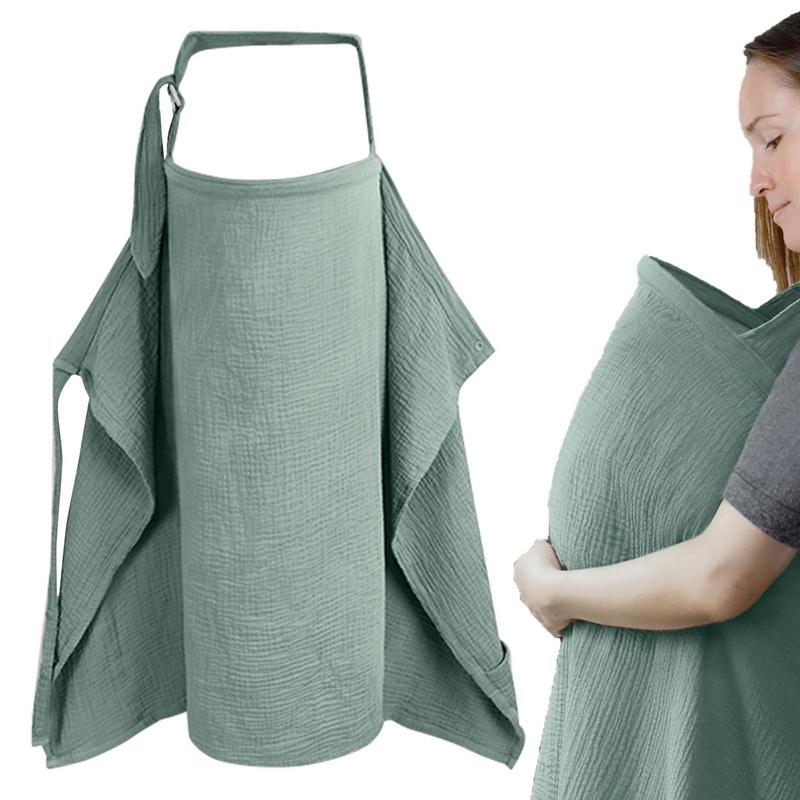 Nursing Covers For Breastfeeding Feeding Supplies Breathable Soft Muslin Cotton Brest Feeding Covers With Adjustable Shoulder