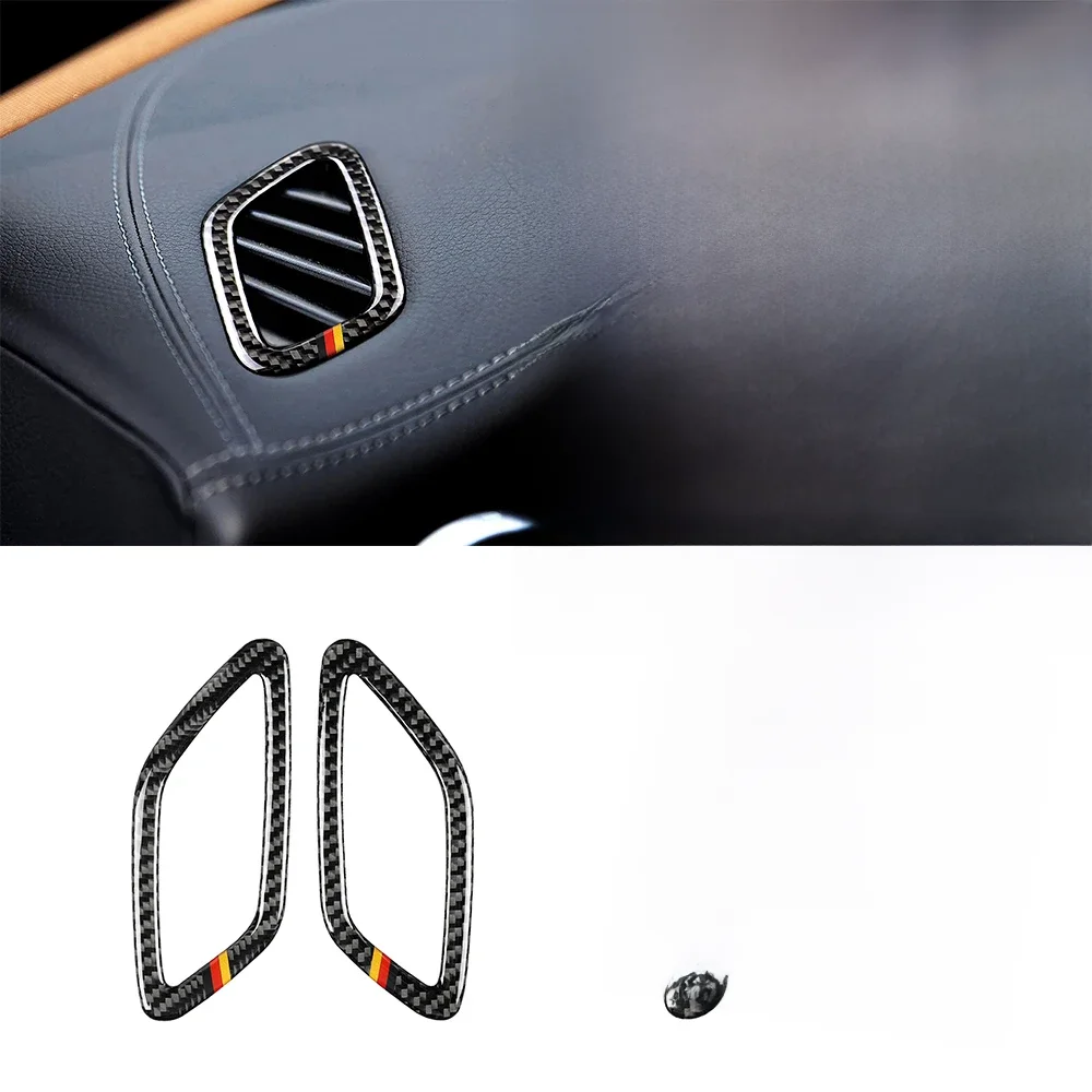 For Mercedes Benz A GLA CLA Class W176 X156 C117 Carbon Fiber Dashboard Air Condition Outlet Decor