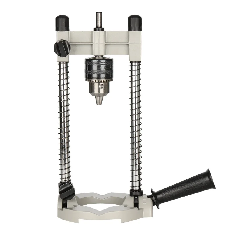 Allsome Precision Drill Holder Pipe Drill Holder Stand Drilling Guide with Adjustable Angle and