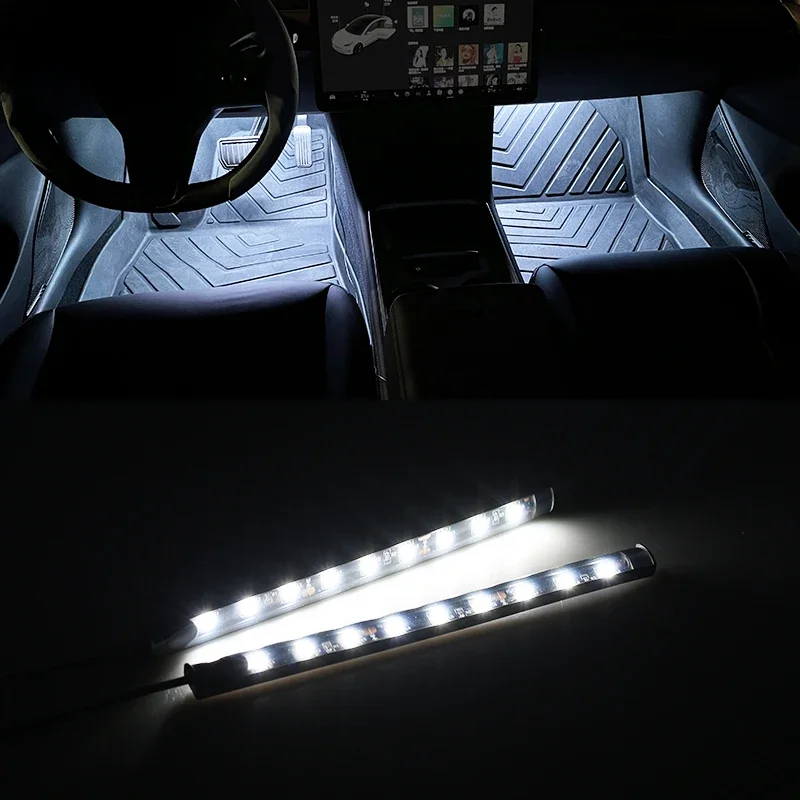 Neon 18 LED Car Interior Ambient Foot Light With USB Decoration Backlight Lighting 5V Universal Auto