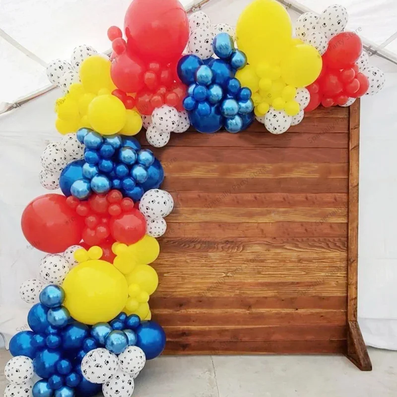 1set Pets Dog Paw Latex Balloons Animal Theme Birthday Party Decoration Garland Arch Kit Air Globos