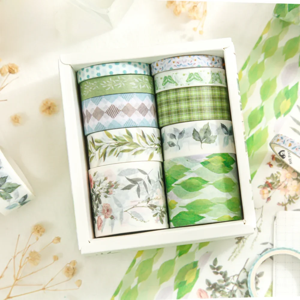 Mr. Paper 10roll/Box Beautiful Flower Washi Tape Set Small Fresh Floral Handbook DIY Decorative