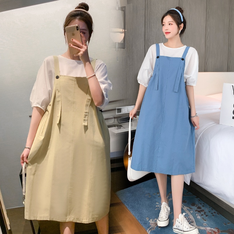 New Summer Pregnant Women's Clothes Suit Short Sleeve 2pcs Pregnant Woman Maternity Dresses Clothing Set Pregnancy Wear
