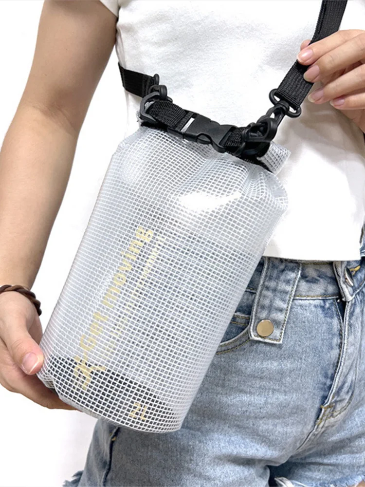 2L Drifting PVC Mesh Bags Outdoor Swimming Dry Bag Lightweight Waterproof Phone Pouch Floating