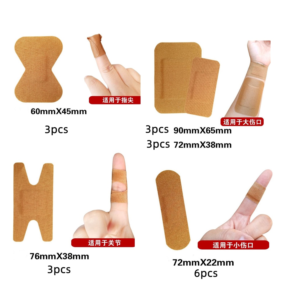 18pcs/lot Variety Shapes Waterproof Patches Bandage Band Aid Wound Strips Dressing Medical Tape Adhesive Plasters Pansement