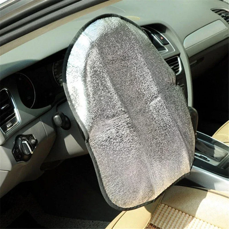 Car Steering Wheel Sun Shade Double Thick Sun Protection Foldable Anti-uv Sunscreen Car Supplies Car