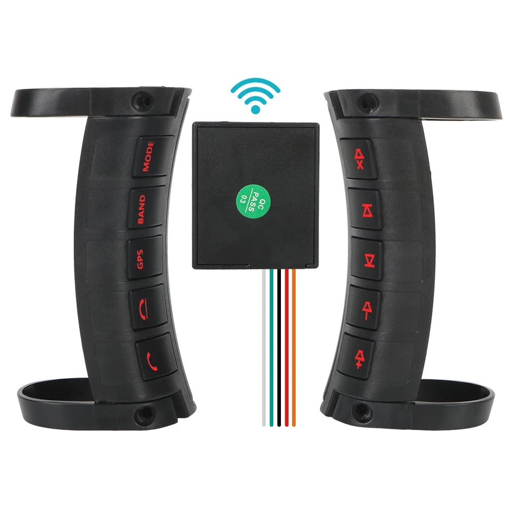 10 Keys Car Steering Wheel Buttons For Radio DVD GPS Andriod Player Wireless Control Switch LED