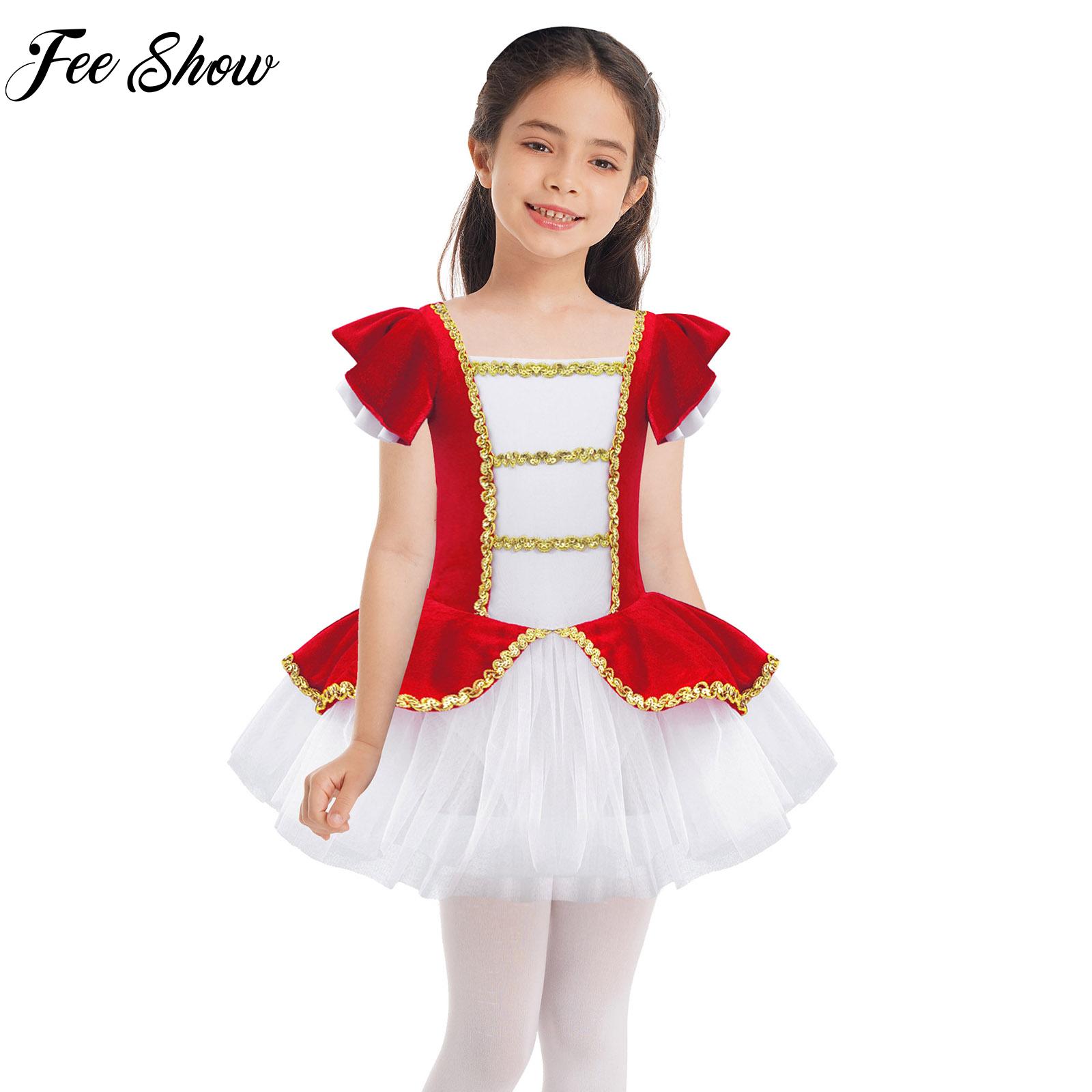 Kids Girls Stage Dance Jumpsuit Short Sleeves Children Flower Dresses Helloween Cosplay Costume Party Outfit Children's Clo