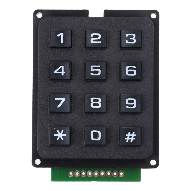 3x4 Matrixes Button Keyboard Keypad Array Modules ABS Plastic Keys 12 Button