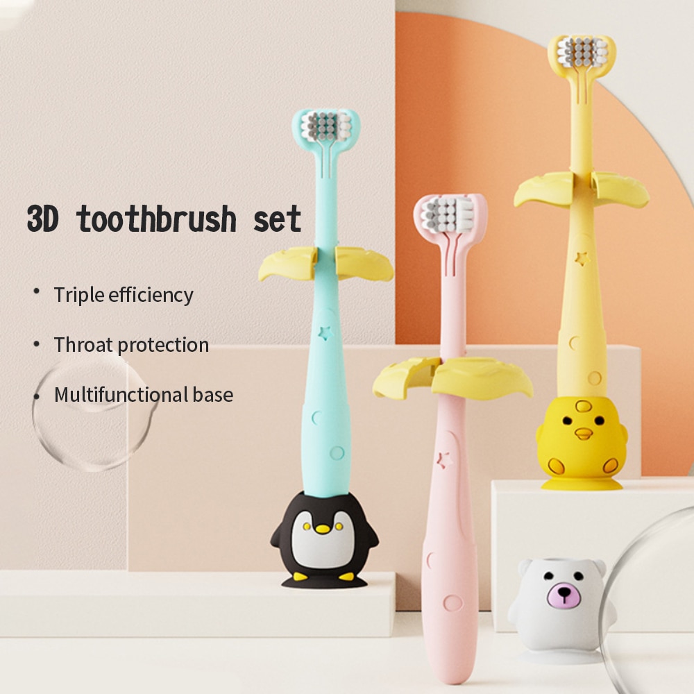 Cat Claw Handle Oral Care Brush Applicable Age 2-12 Years Old Soft Wool Material Pp Size As Shown In The Figure Comfortable Grip
