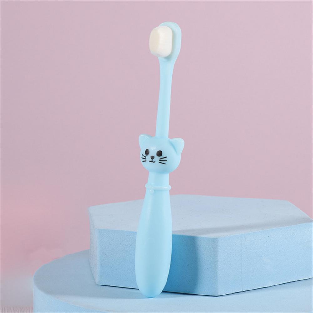 Silicone Bristles Cute Cat Childrens Toothbrush Soft Baby Tooth Brushing Artifact Toothbrush Oral Care Cleaning Manual Cute