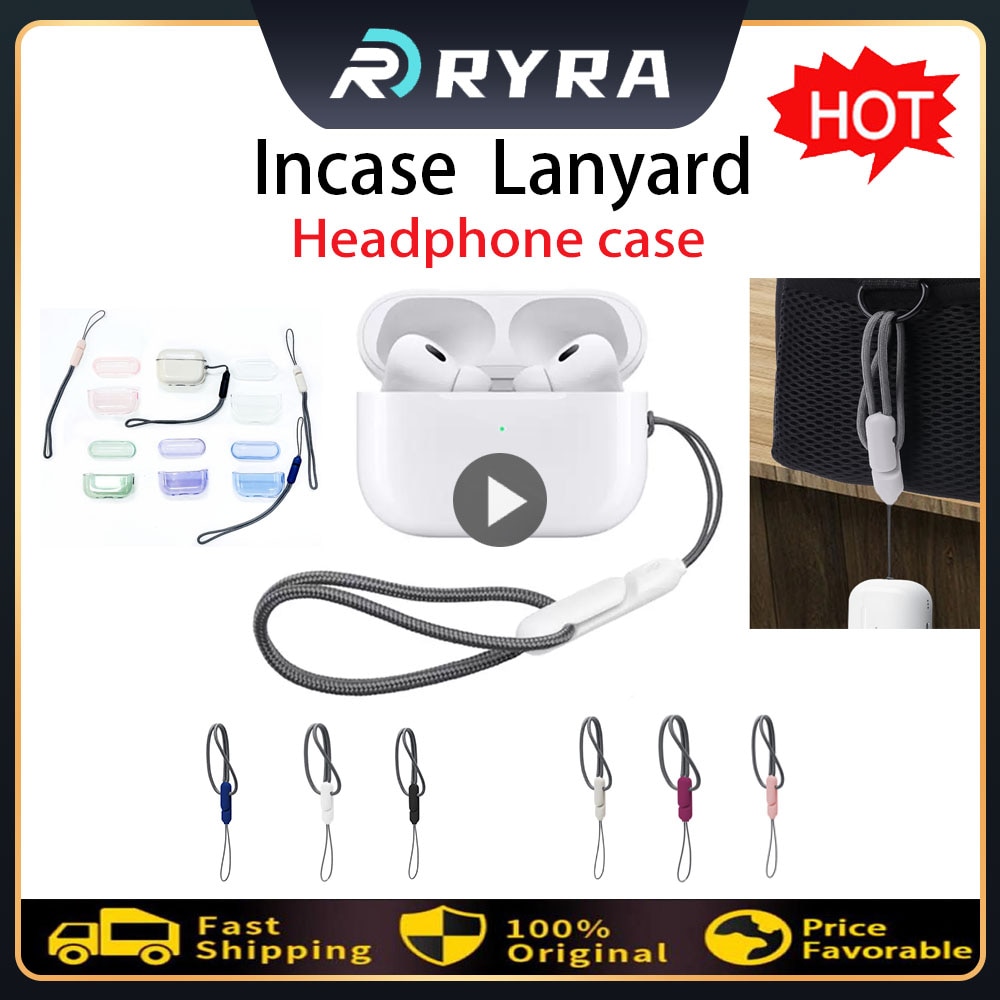 New Incase Lanyard Compatible With AirPodsPro Earbuds Lanyard Wireless Bluetooth Headphones Cover Nylon Anti-Drop Rope Lanyard