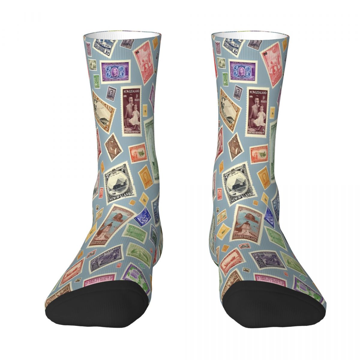 Colorful Stamps Sock Socks Men Women Polyester Stockings Customizable Funny