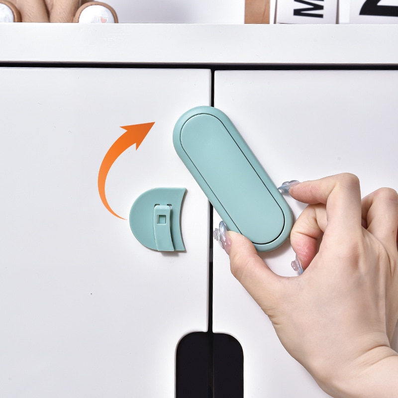 Child Safety Cabinet Locks Multi-use Baby Proofing Latches Lock for Drawers Fridge Self-adhesive Baby Security Protection Lock
