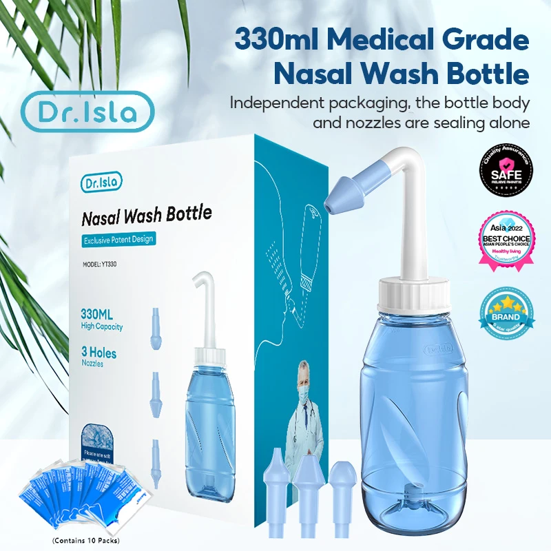 Dr.isla 330ML Nose Wash Cleaner Nasal Irrigator Rinse Bottle Nose Protector Avoid Allergic Rhinitis