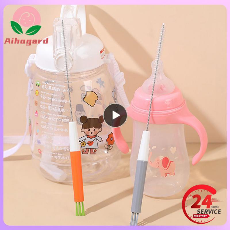 Milk Bottle Straw Brush Household Cleaning Brush Multifunctional Kitchen Cleaning Brushes Tube Bottle Straw Washing Straw Brush