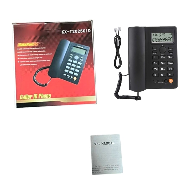 Caller Display Telephone Hands Free Calling Corded Landline Phone Landline Telephone for Home Office Hotel KX-T2025
