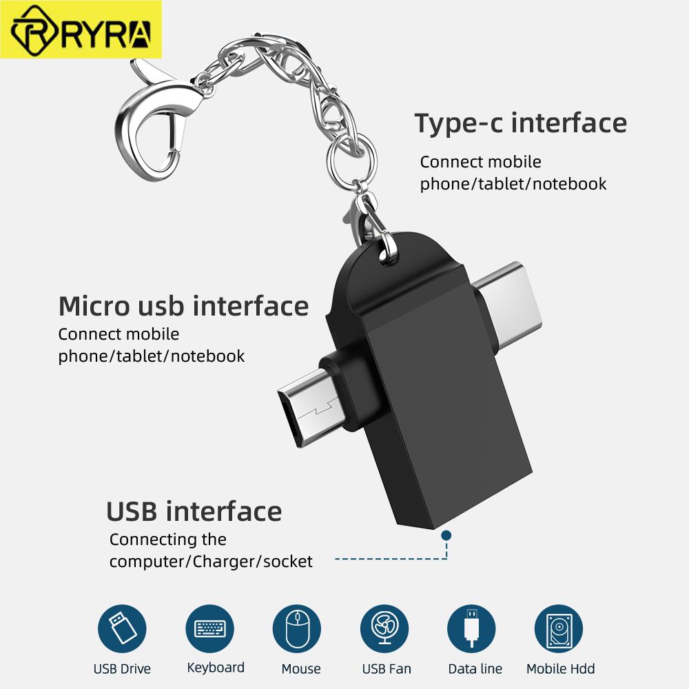 New 2 In 1 OTG Type C Adapter Cable USB 3.0 To Micro USB Data Sync Adapter For Huawei Xiaomi Oneplus MacBook Computer U Disk OTG