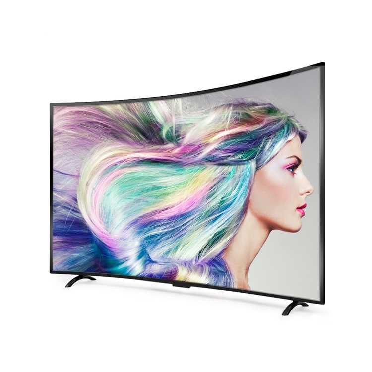 factory Screen 55 Inches tv curved curved LCD TV radian FHD LED 3840*2160P Super slim4K lcd Television Smart Android TV