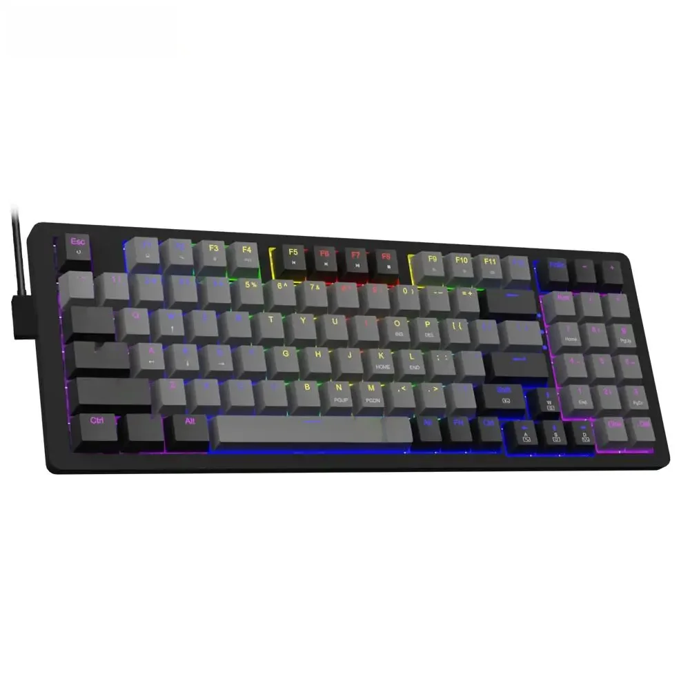 E-YOOSO Z94 USB Mechanical Gaming Keyboard Wired Monochrome LED Backlit Blue Red Switch 94 Key for