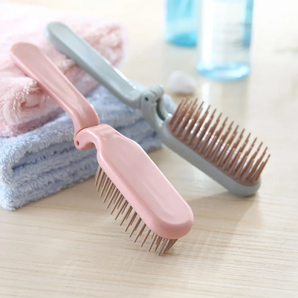 1pc Foldable Hair Comb Portable Detangling Hair Brush Hair Brush Anti Static Head Massager Travel