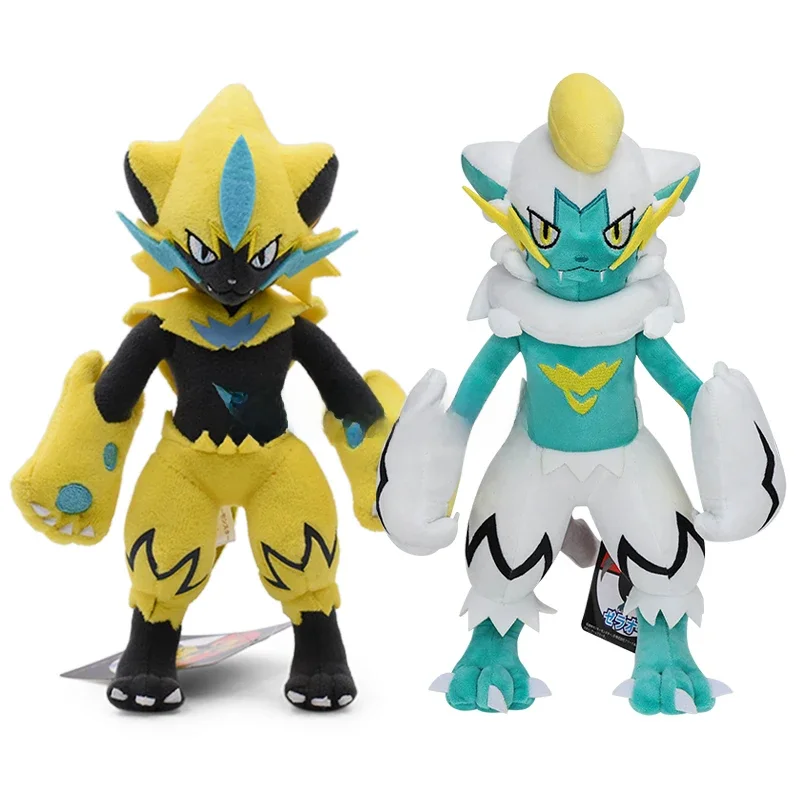 Pokemon Yellow White Zeraora Shiny Cartoon Plush Toy Anime Stuffed Animals Peluche Doll Kids Toy for