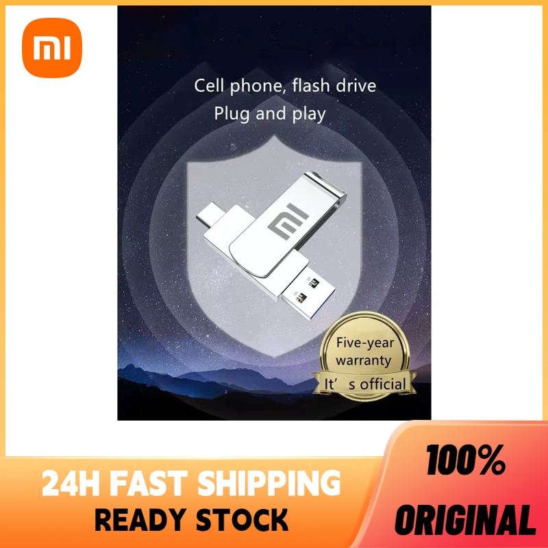 Original Xiaomi U Disk Flash Drive 3.0 High Speed 2TB 1TB USB Portable Metal SSD Hard Drive External Flash Memory For Laptop