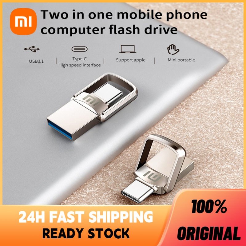 XIAOMI Metal U Disk 2 In 1 OTG USB 3.1 High Speed File Transfer Pen Drives 2TB 1TB Portable Waterproof Memoria Usb Flash Drives