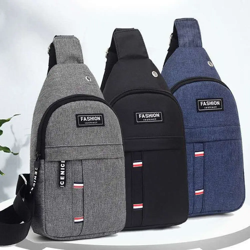 Men's Chest Bag New Fashion Korean-Style Casual Sports Water-Proof Shoulder Crossbody Bag Cross Body