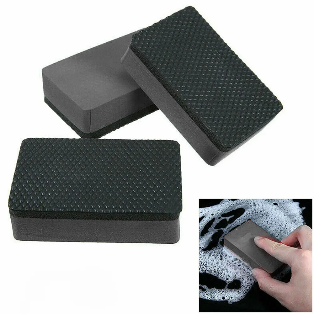 3Pcs Car Cleaning Wax Polish Pad Clay Bar Pad Sponge Block Cleaning Eraser Wax Polish Pad Tools For