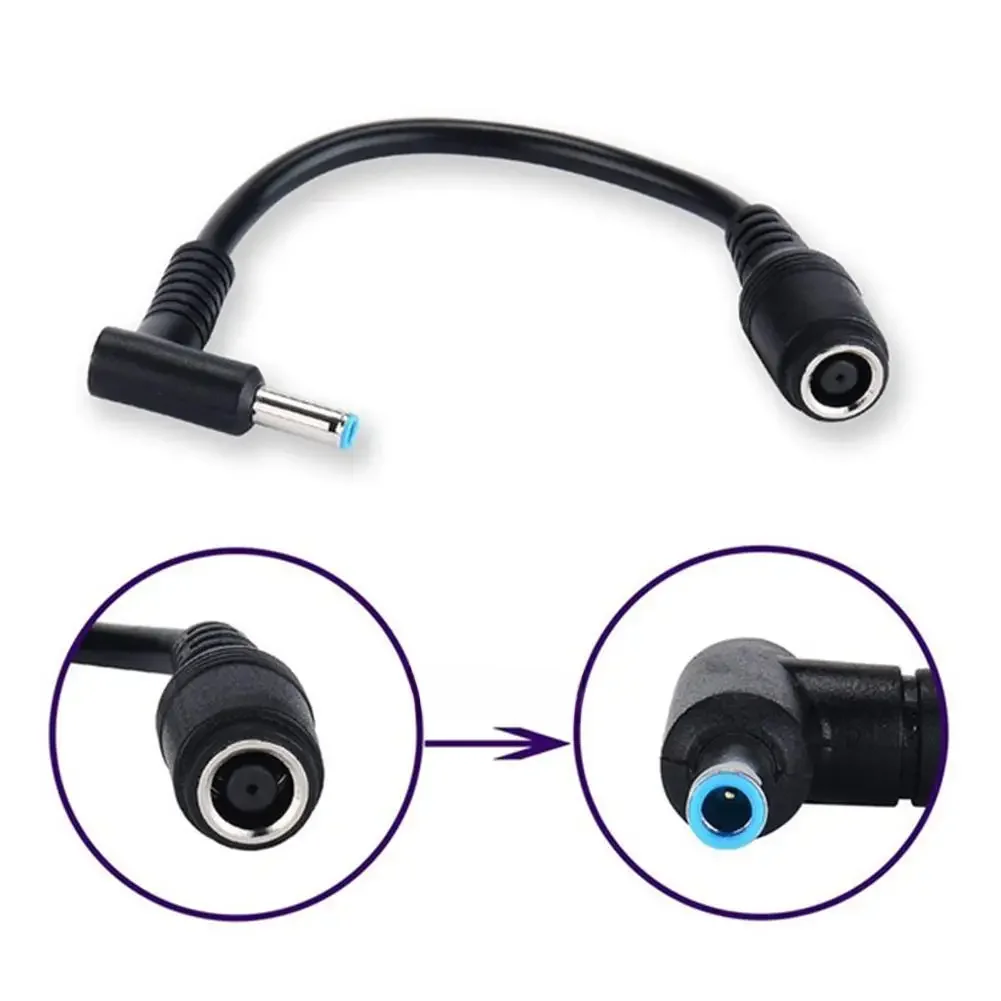 1pc 7.4mm To 4.5mm DC Power Charger Converter Great Replacement DC Adapter Connector Cable For HP