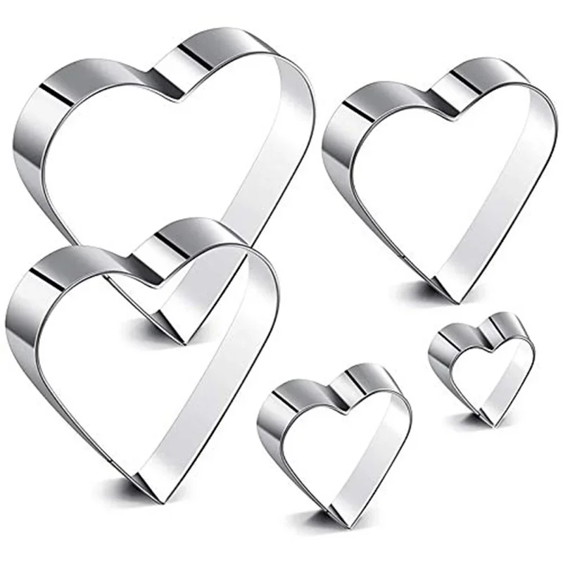 DIY Love Heart Stainless Steel Cookie Cutter Mould Biscuit Mold Fondant Pastry Cake Decorating